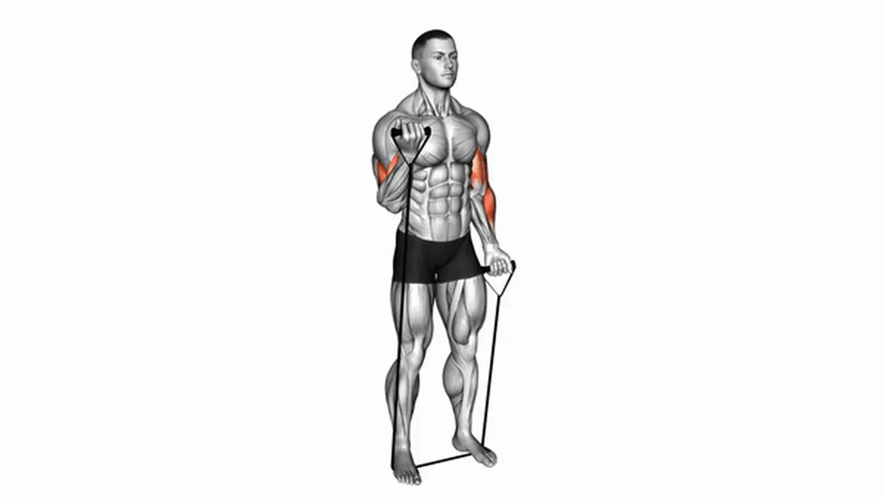 What are the benefits of Band Alternating Biceps Curls? Image