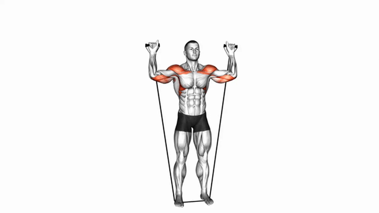 What are the benefits of the Band Behind Neck Shoulder Press? Image