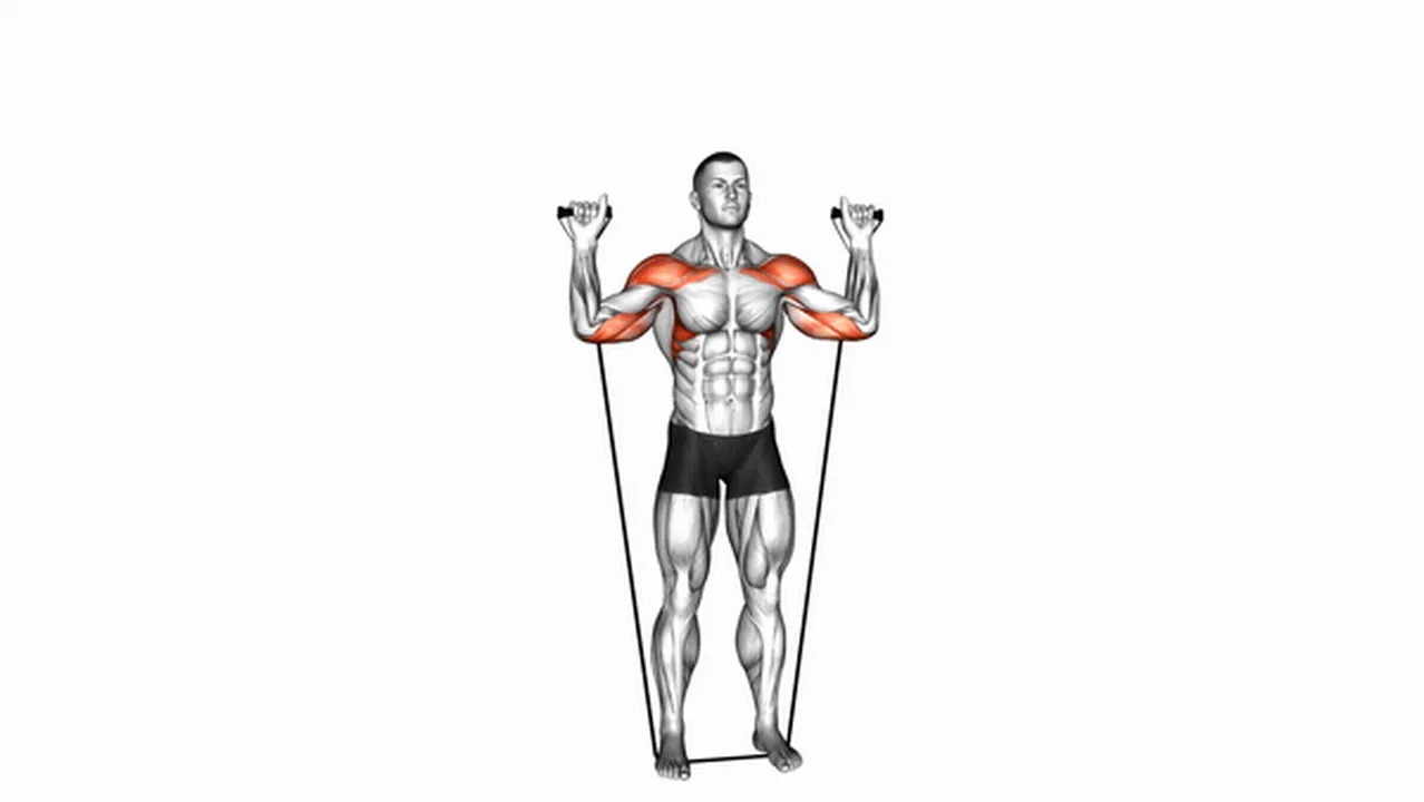 Common mistakes during the Band Behind Neck Shoulder Press Image