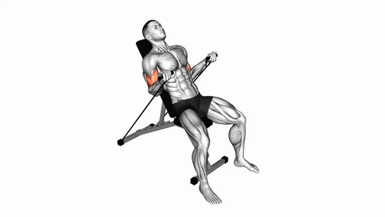 How to do band incline biceps curls? Image