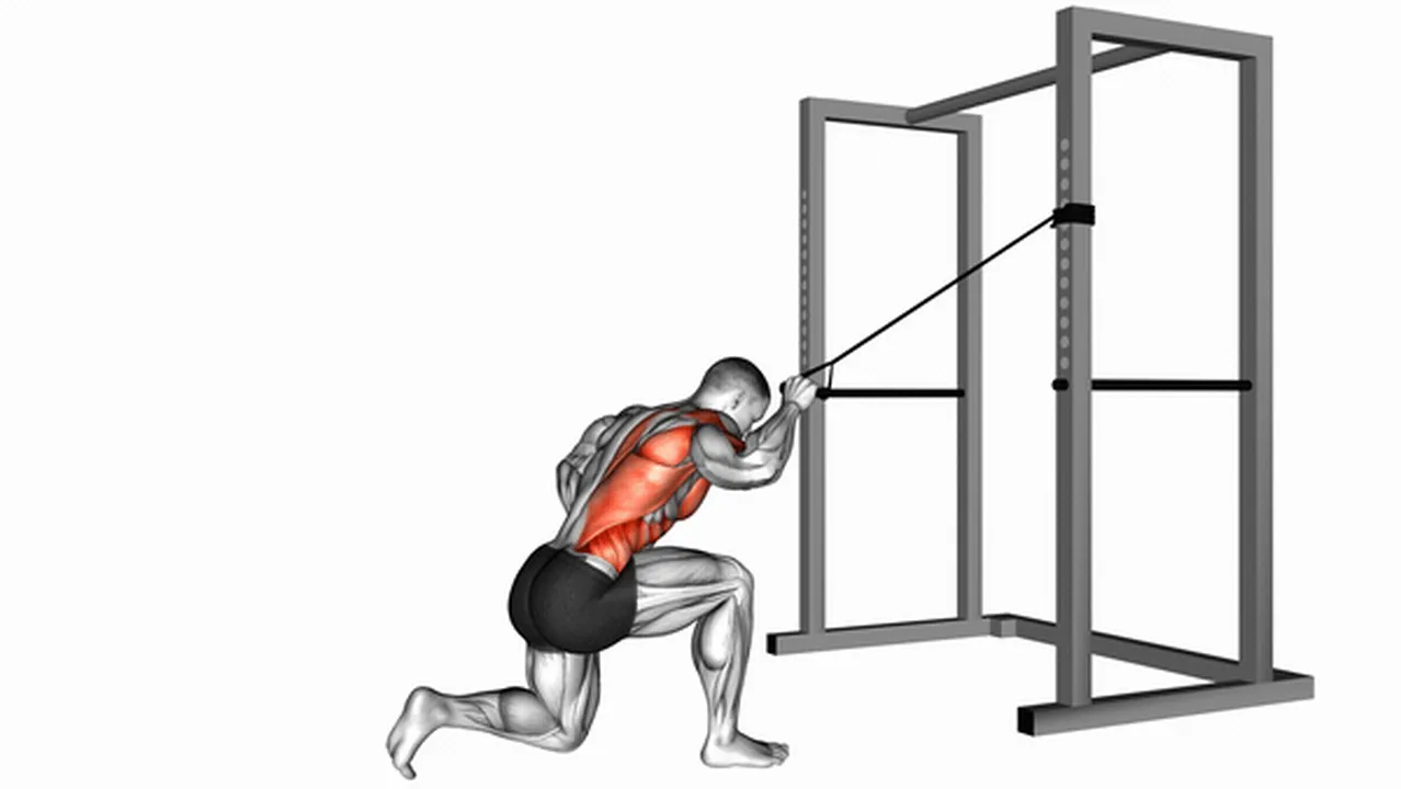 What are the benefits of the Band Kneeling One Arm Pulldown? Image