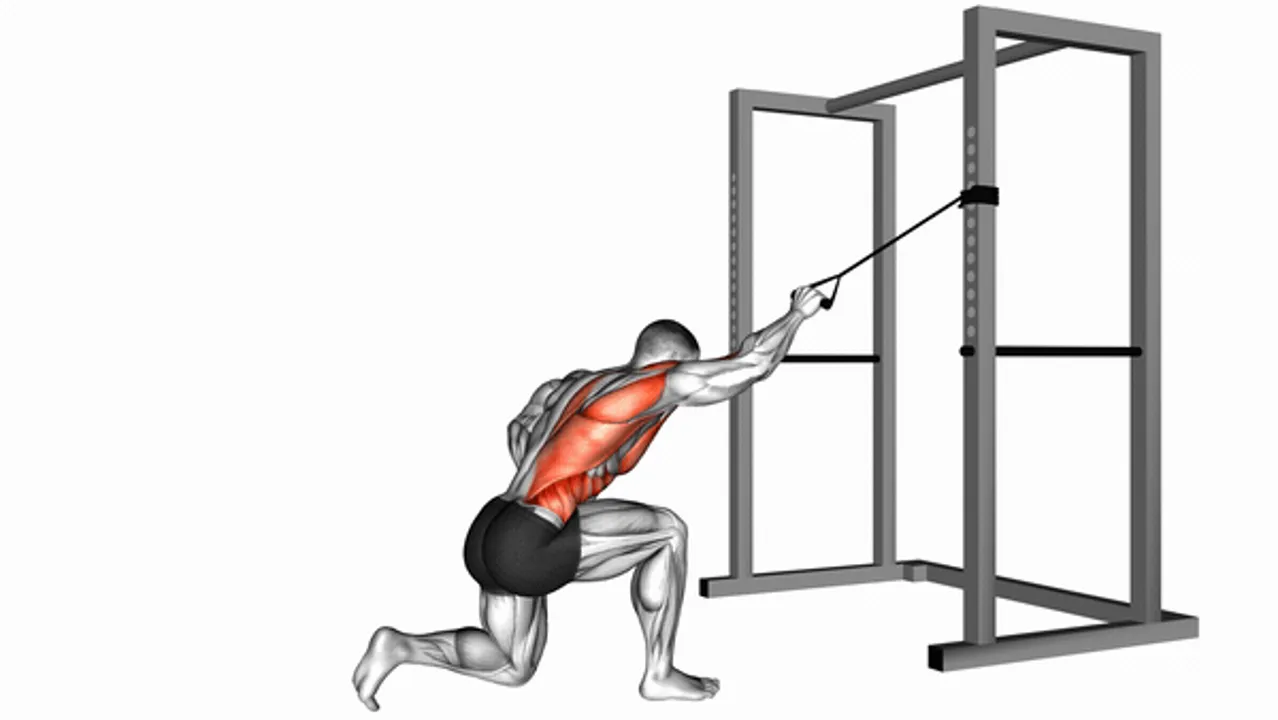 Band Kneeling One Arm Pulldown