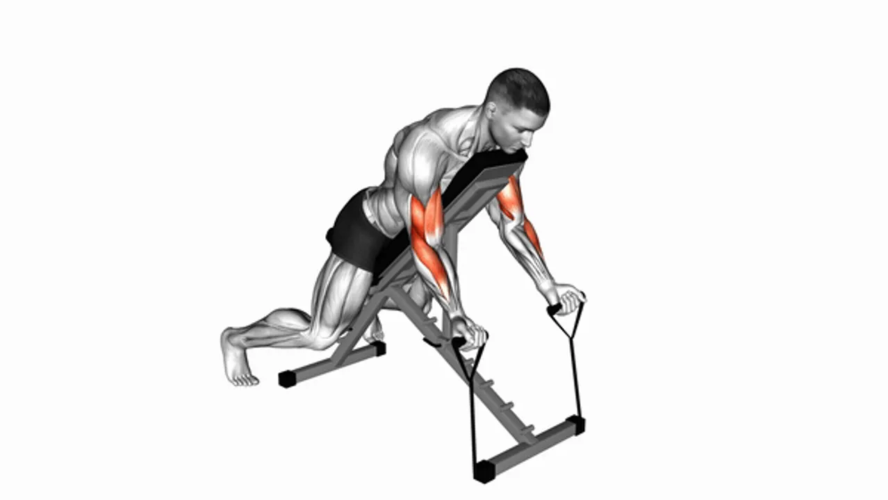 Band Prone Incline Curl