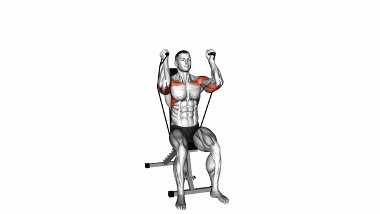 Band Seated Neutral Grip Shoulders Press