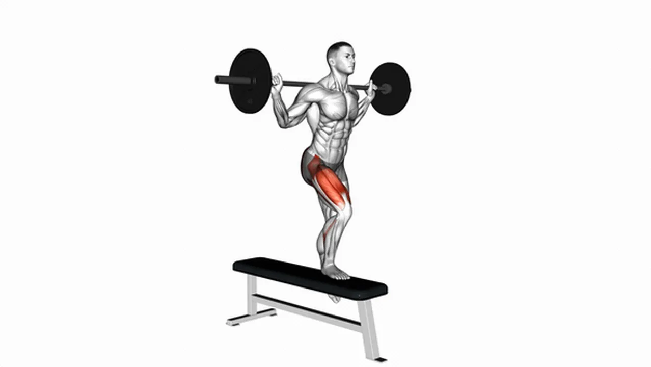 How to perform Barbell Bench Lateral Step-Ups? Image