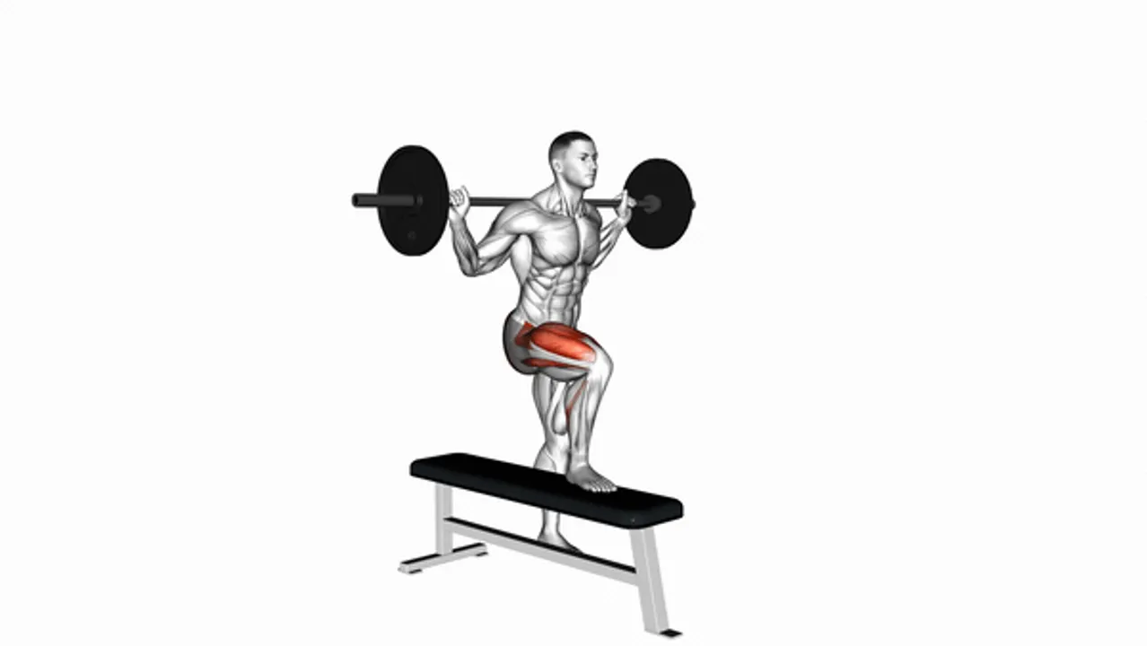 Barbell Bench Lateral Step-Up