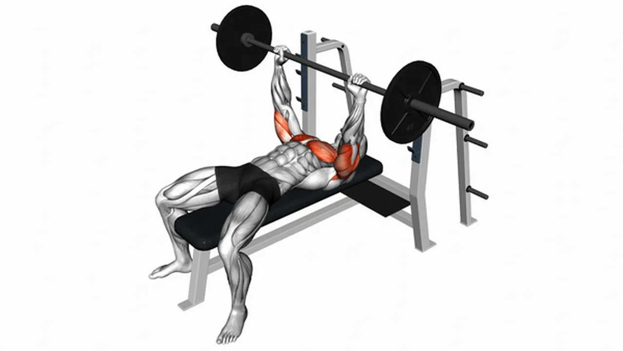 How to do the barbell bench press? Image