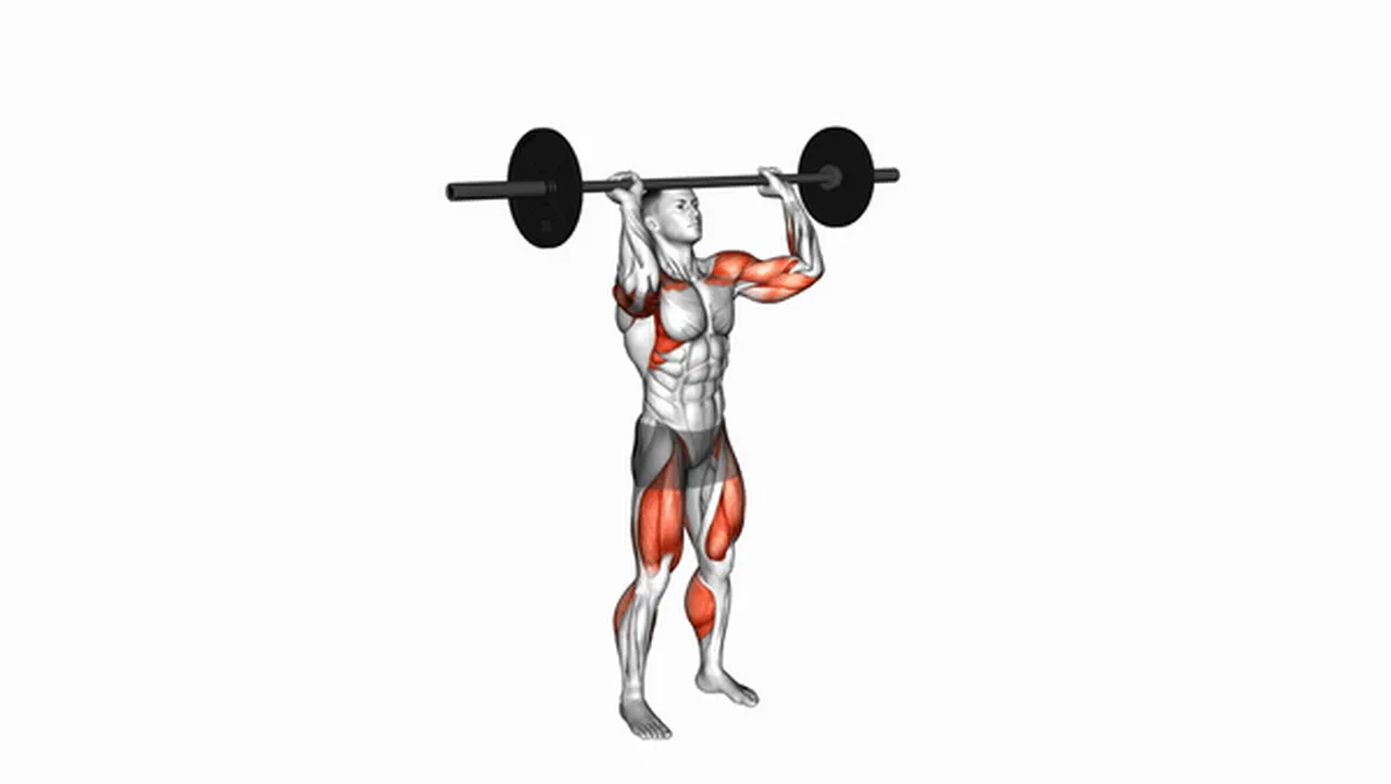 How to do the barbell clean and press? Image