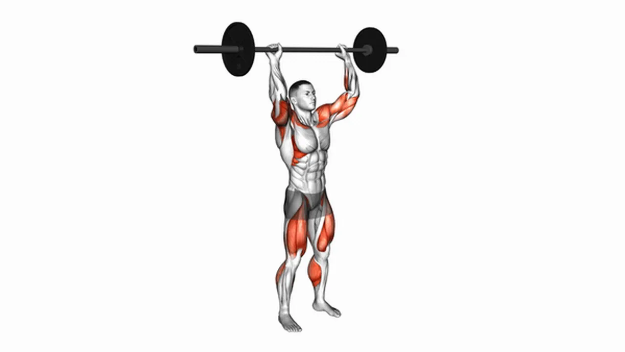 Common barbell clean and press variations Image