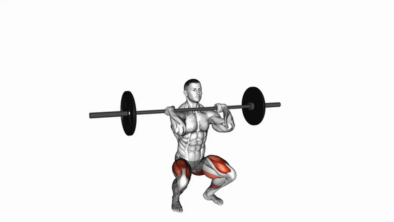 Common Barbell Clean Grip Front Squat variations Image