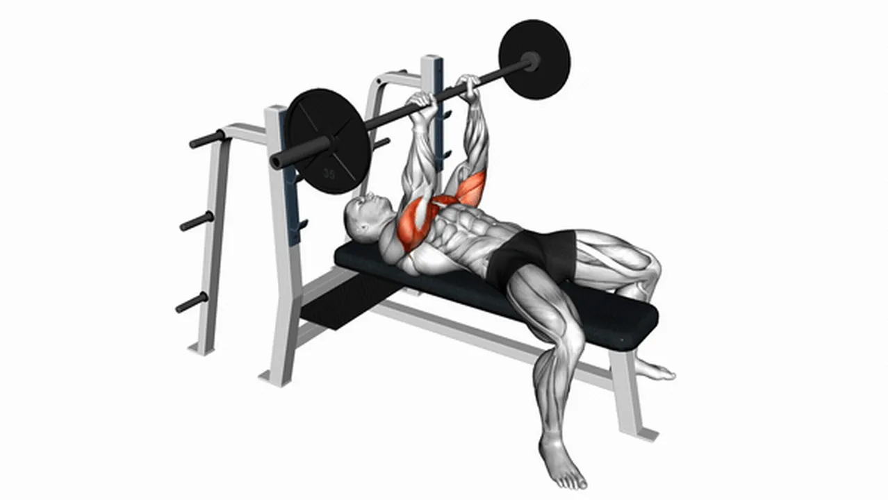 Common barbell close grip bench press variations Image