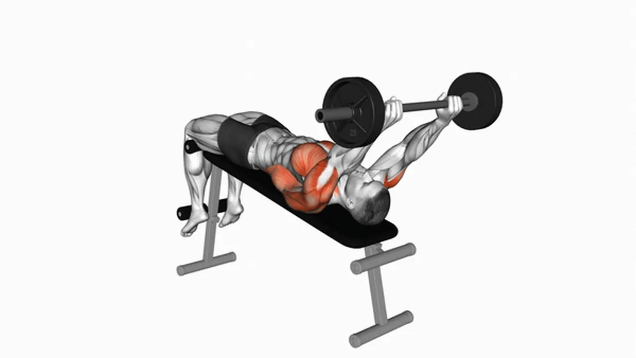 Common barbell decline pullover variations Image