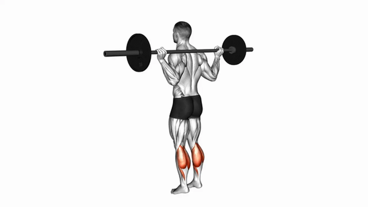 How to do Barbell Floor Calf Raises? Image