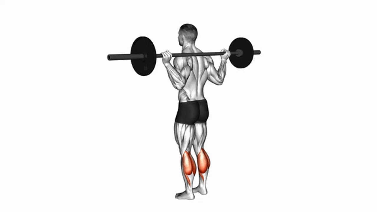 Barbell Floor Calf Raise