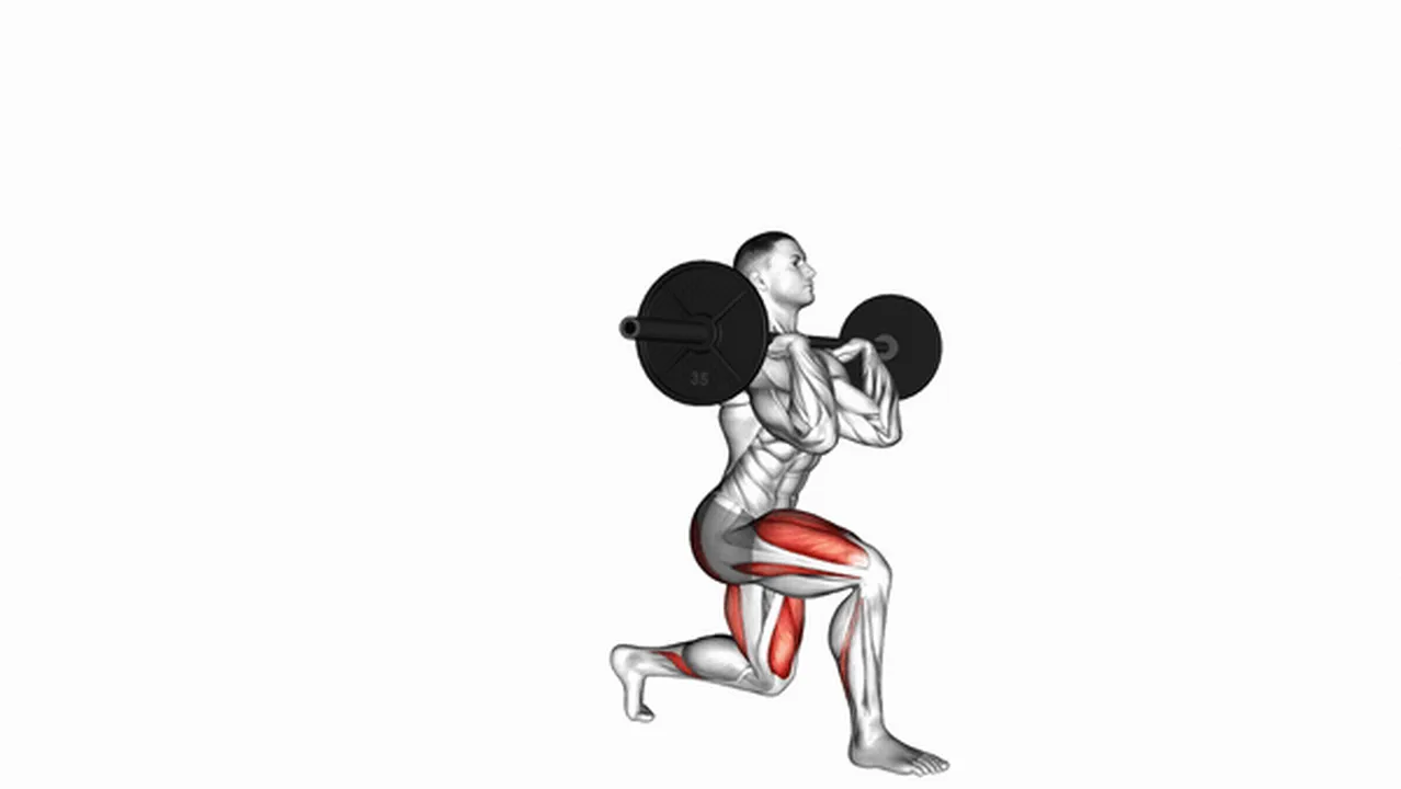 How to perform Barbell Front Rack Lunges? Image