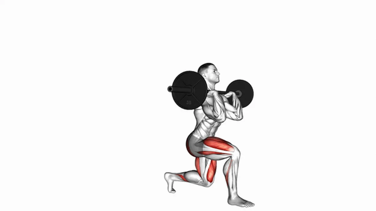 Common Barbell Front Rack Lunge variations Image