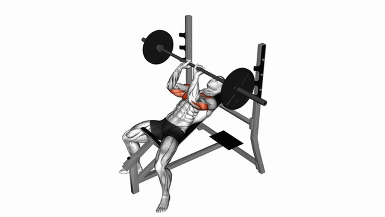 How to do the Barbell Incline Close Grip Bench Press? Image