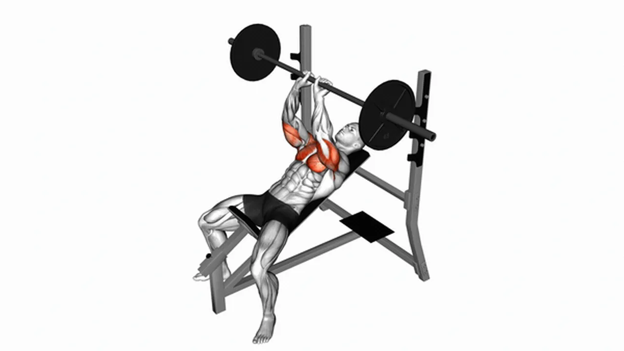 Common variations of the Barbell Incline Close Grip Bench Press Image