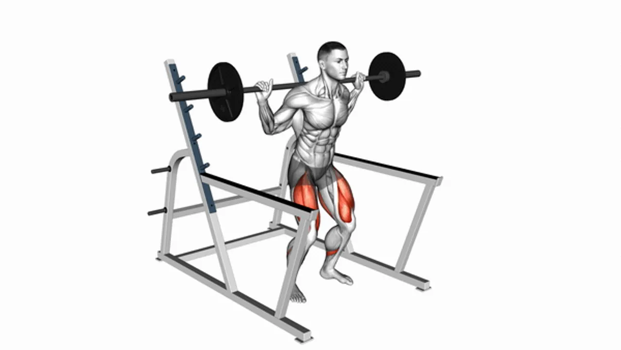 Barbell Low Bar Squat with Rack