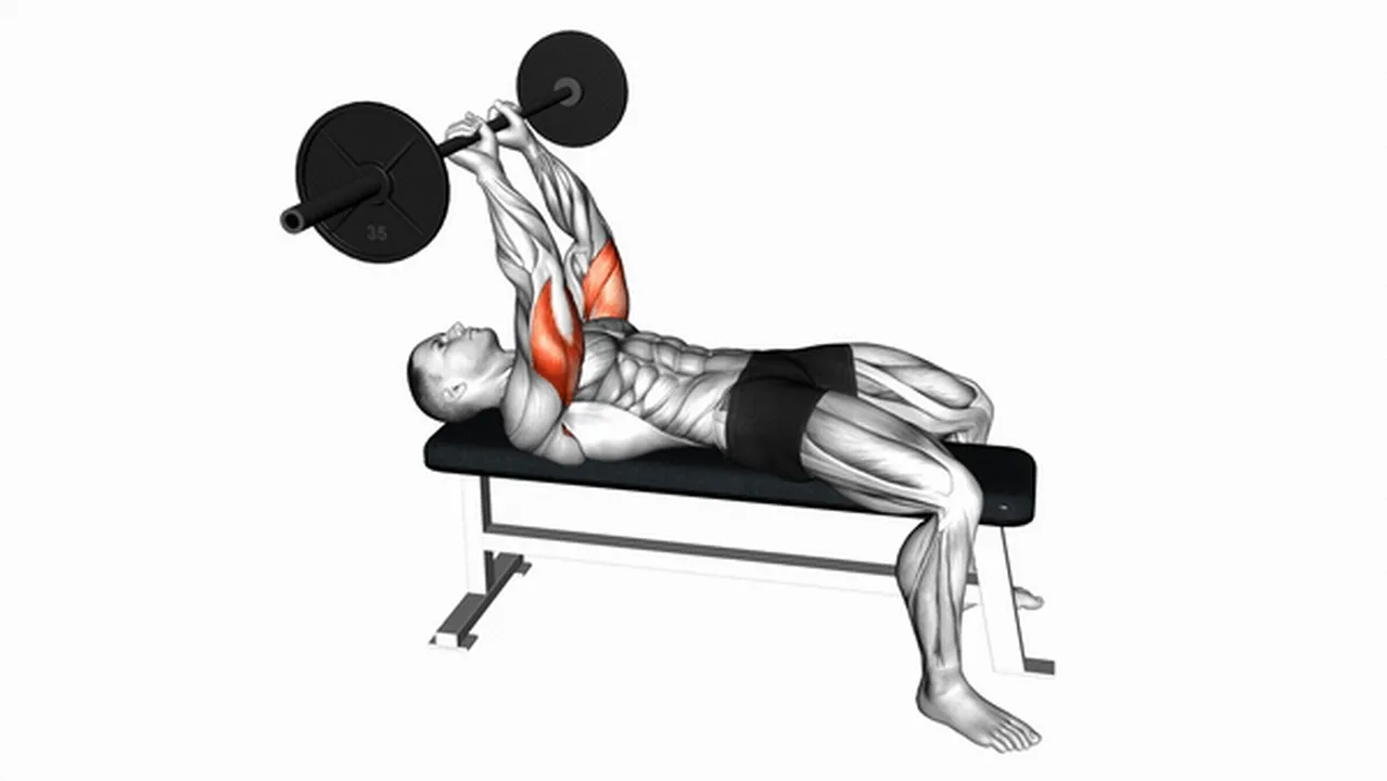 How to do Barbell Lying Triceps Extensions? Image