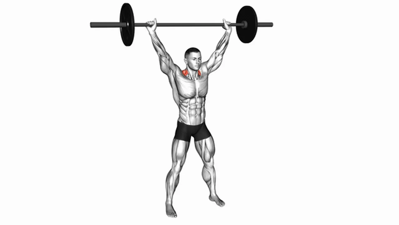 What are the benefits of Barbell Overhead Shrugs? Image