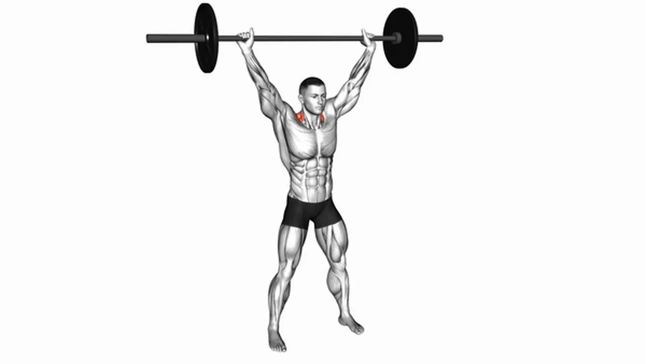 How to do Barbell Overhead Shrugs? Image