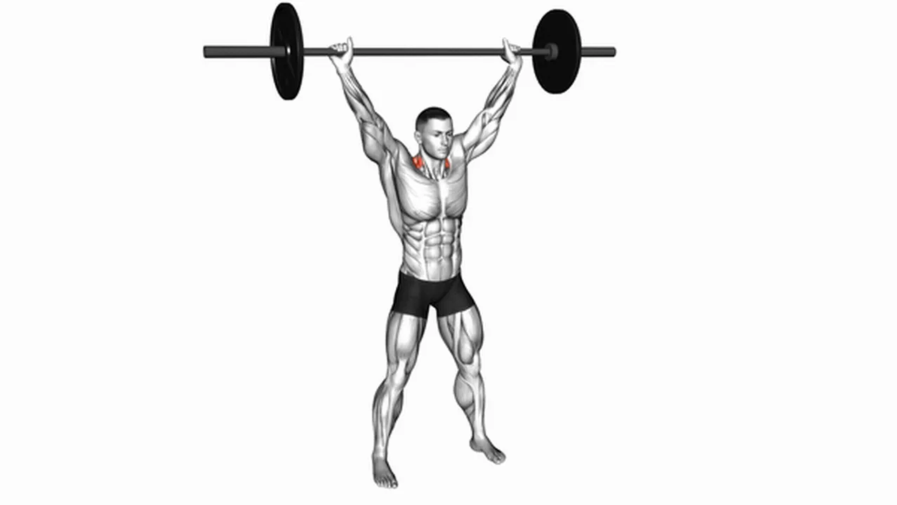 Common Barbell Overhead Shrug variations Image