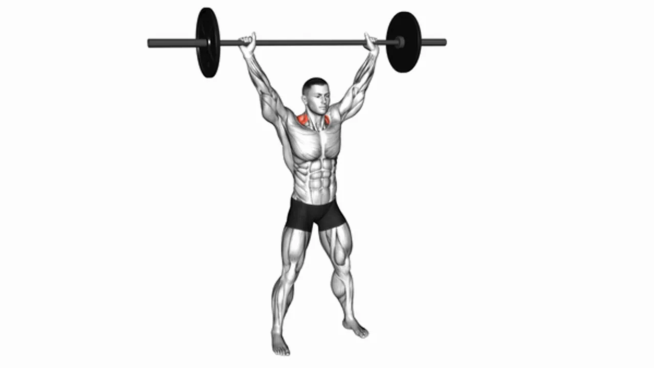 Barbell Overhead Shrug