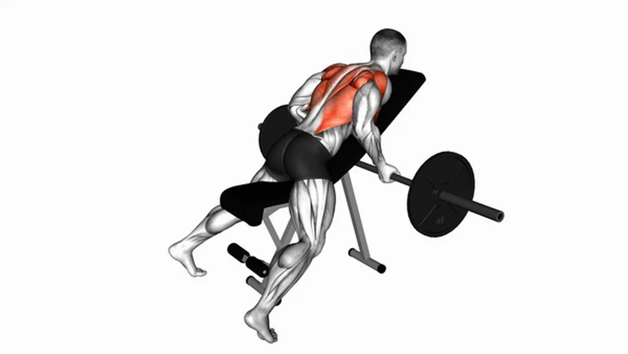 What are the benefits of the Barbell Reverse Grip Incline Bench Row? Image