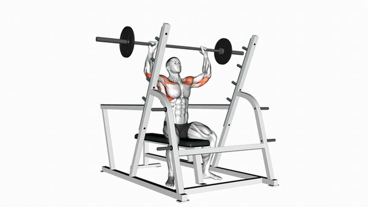 Common mistakes during barbell seated military press Image