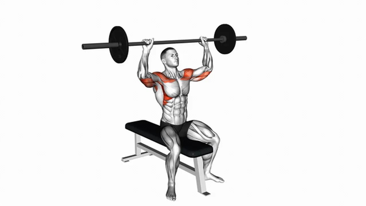 What are the benefits of the Barbell Seated Overhead Press? Image