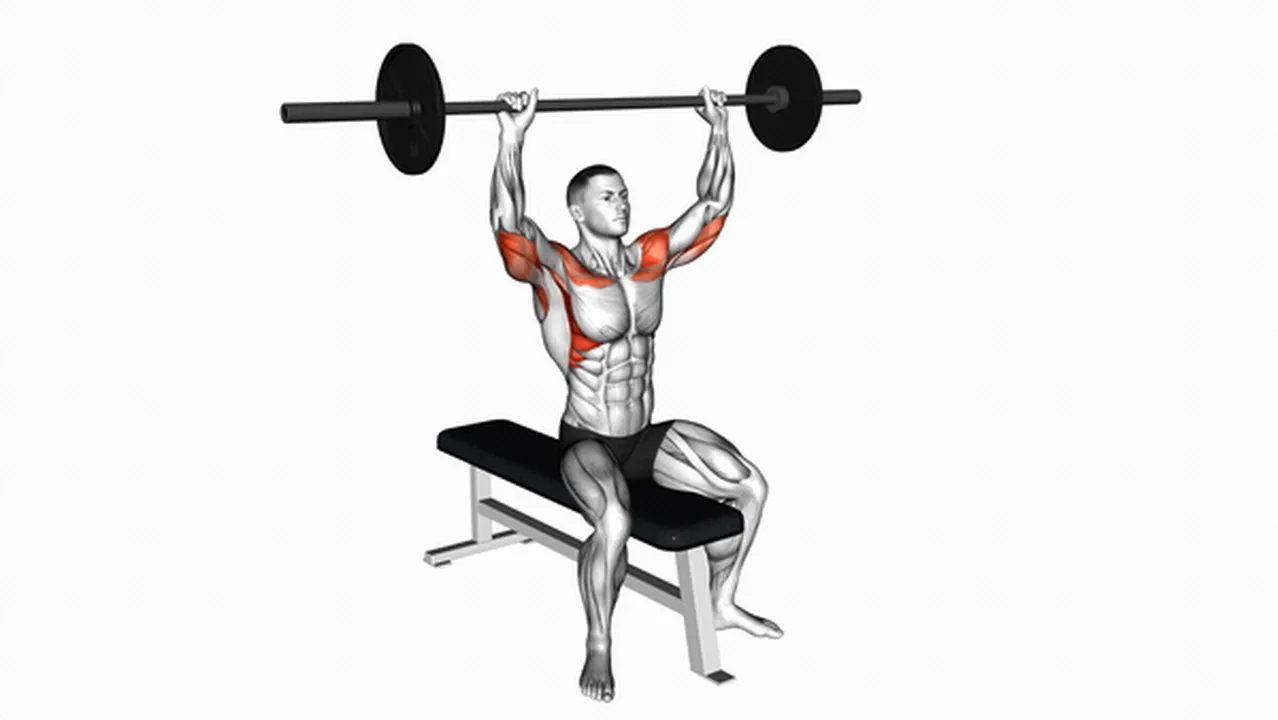 How to do the Barbell Seated Overhead Press? Image