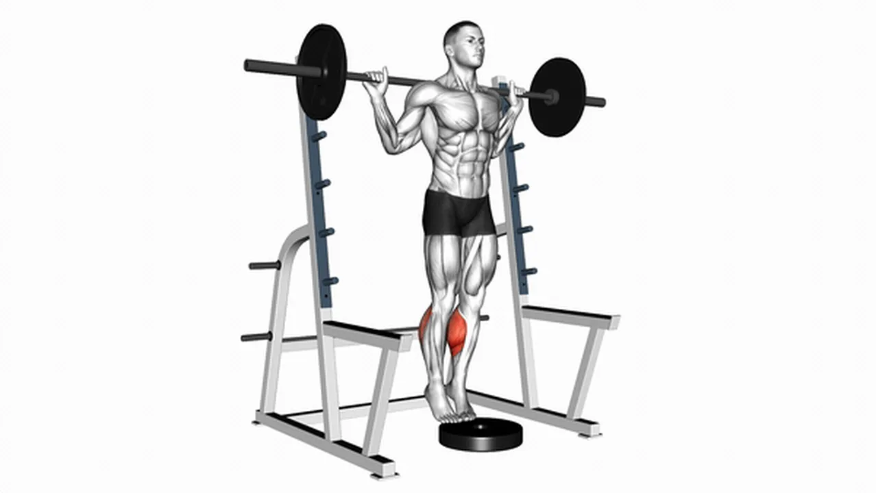 How to do Barbell Standing Calf Raises? Image