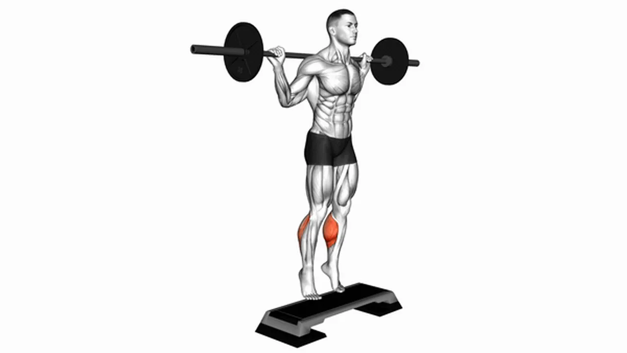 How to do barbell standing calf raises? Image