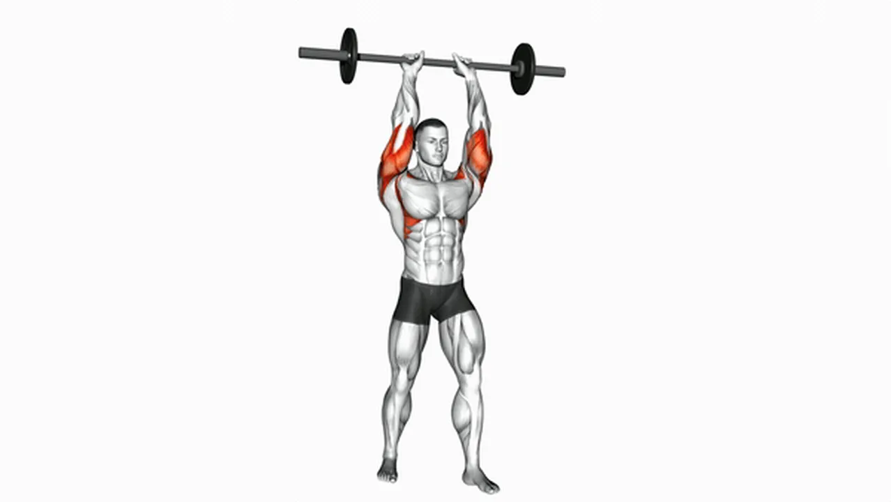 How to do the Barbell Standing Close Grip Military Press? Image