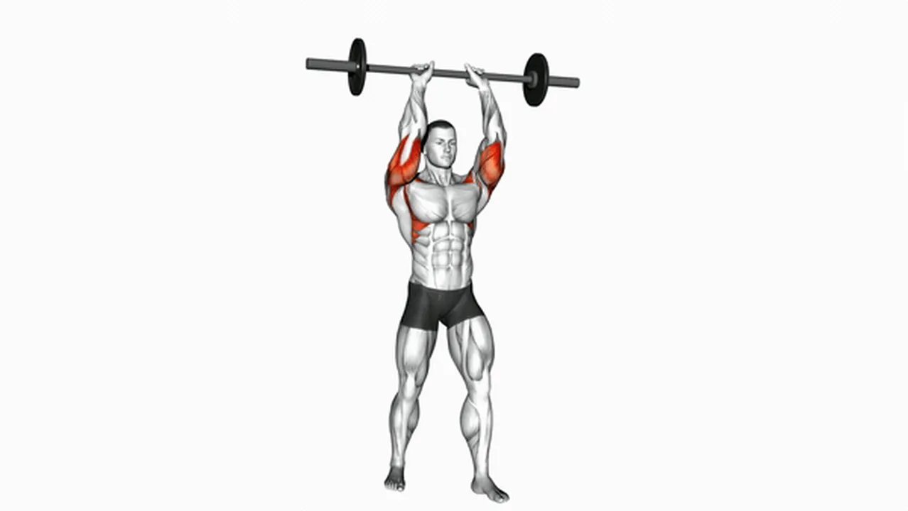 Common variations of the Barbell Standing Close Grip Military Press Image