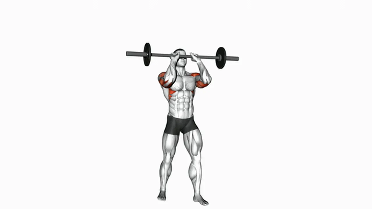 Common mistakes during the Barbell Standing Close Grip Military Press Image