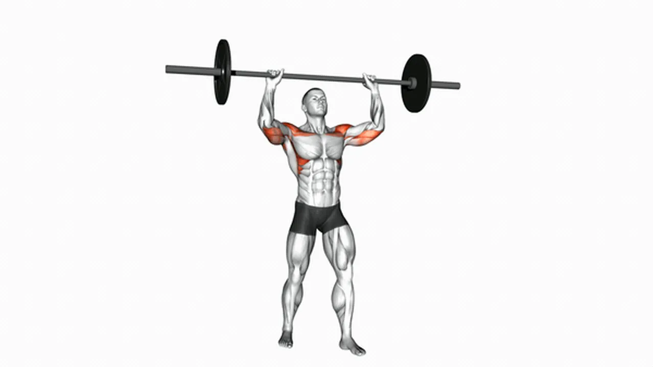 What are the benefits of the Barbell Standing Military Press? Image