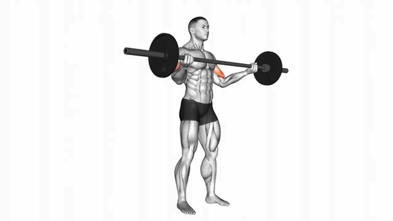 What are the benefits of Barbell Standing Wide Grip Biceps Curls? Image