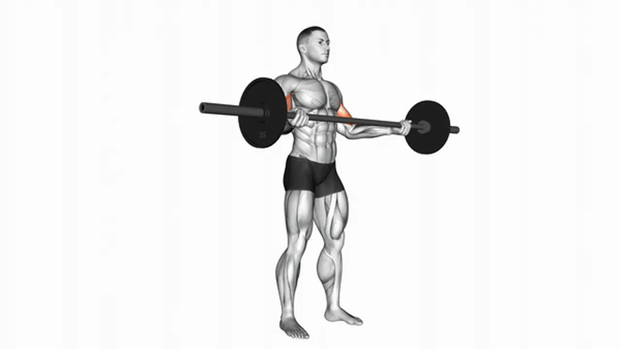 Common Barbell Standing Wide Grip Biceps Curl variations Image