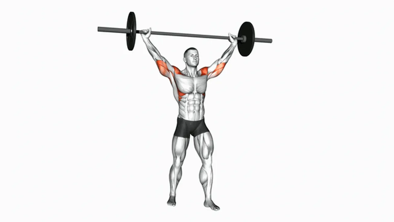 Common Barbell Standing Wide Military Press variations Image