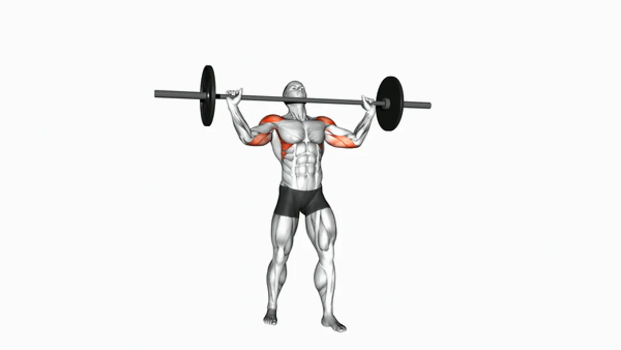 Barbell Standing Wide Military Press