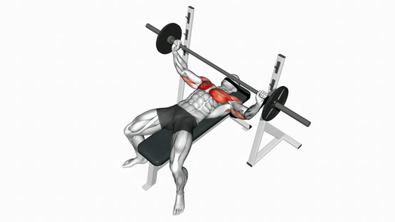 How to do Barbell Wide Bench Press? Image