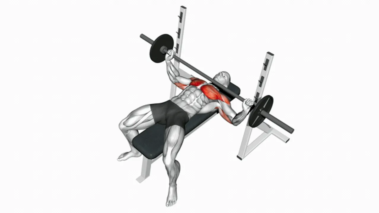 Barbell Wide Bench Press