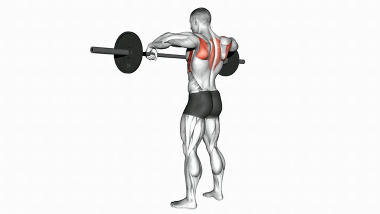 How to do Barbell Wide Grip Upright Rows? Image