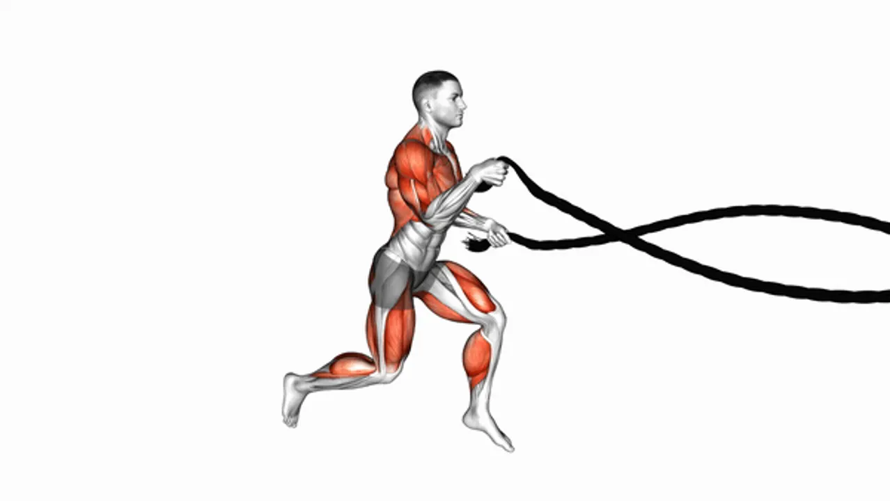 Battling Ropes Split Jump