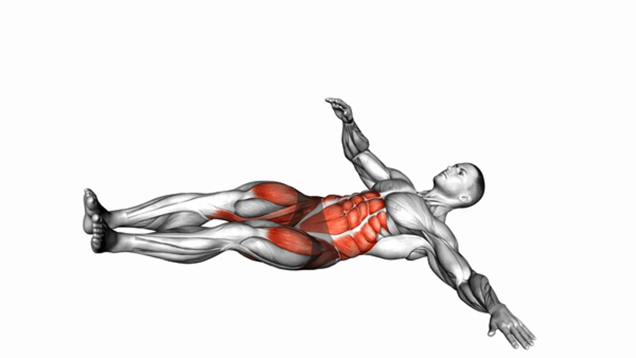 Bodyweight Lying Oblique V-Ups