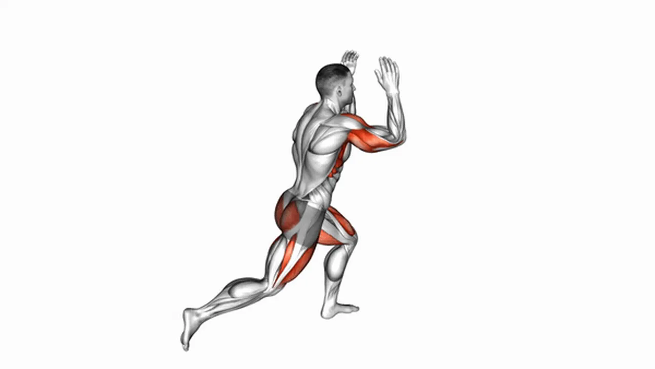 How to perform the Bodyweight Reverse Lunge with Overhead Reach? Image