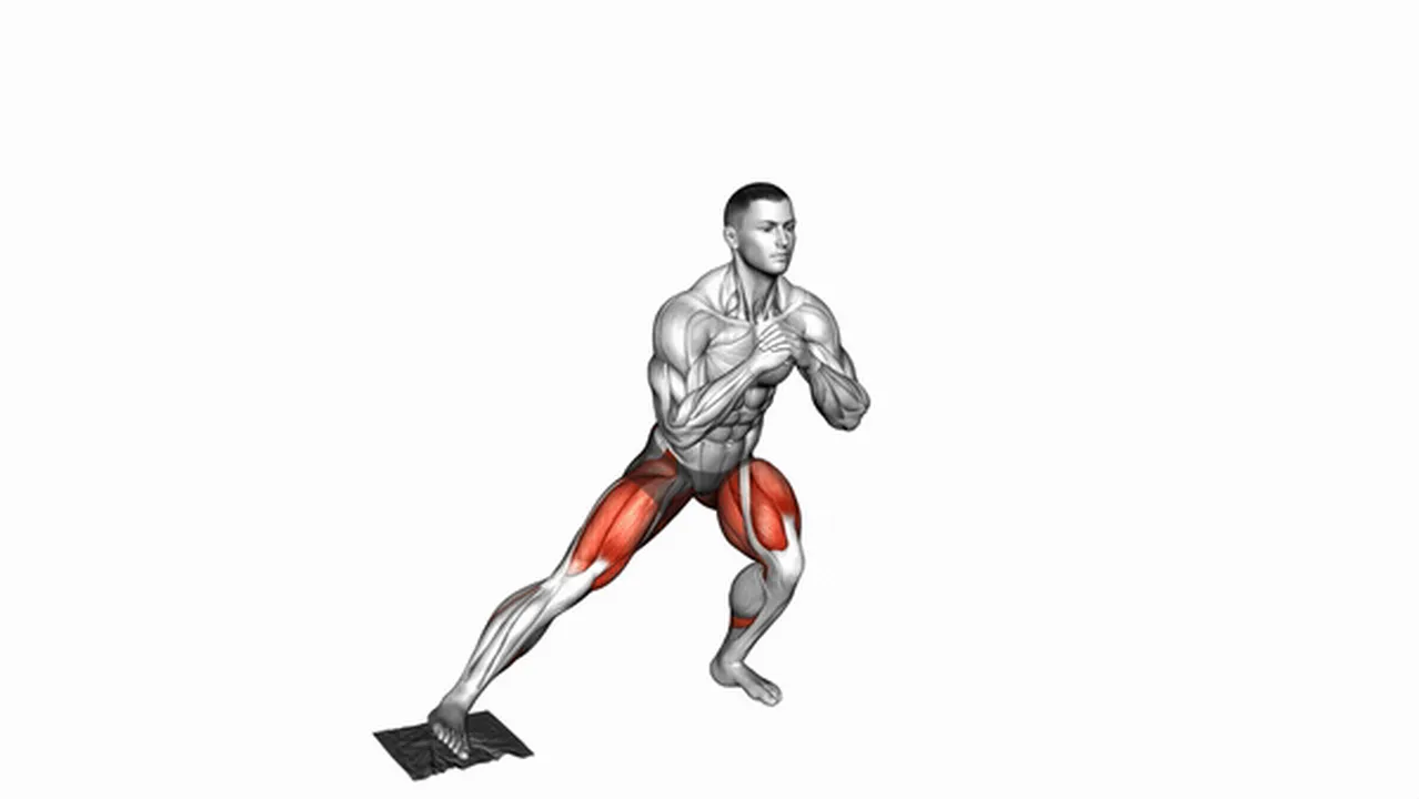 Common bodyweight side squats with towel variations Image