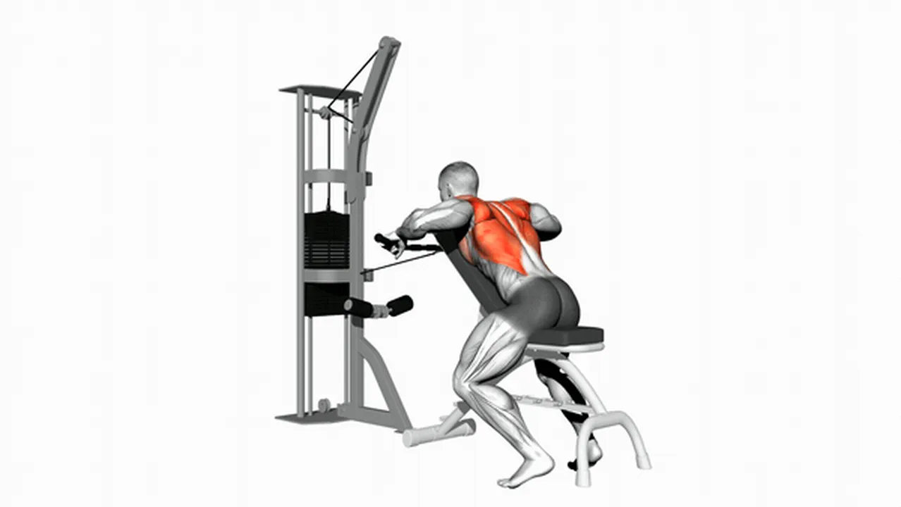 Common Cable Decline Seated Wide Grip Row variations Image